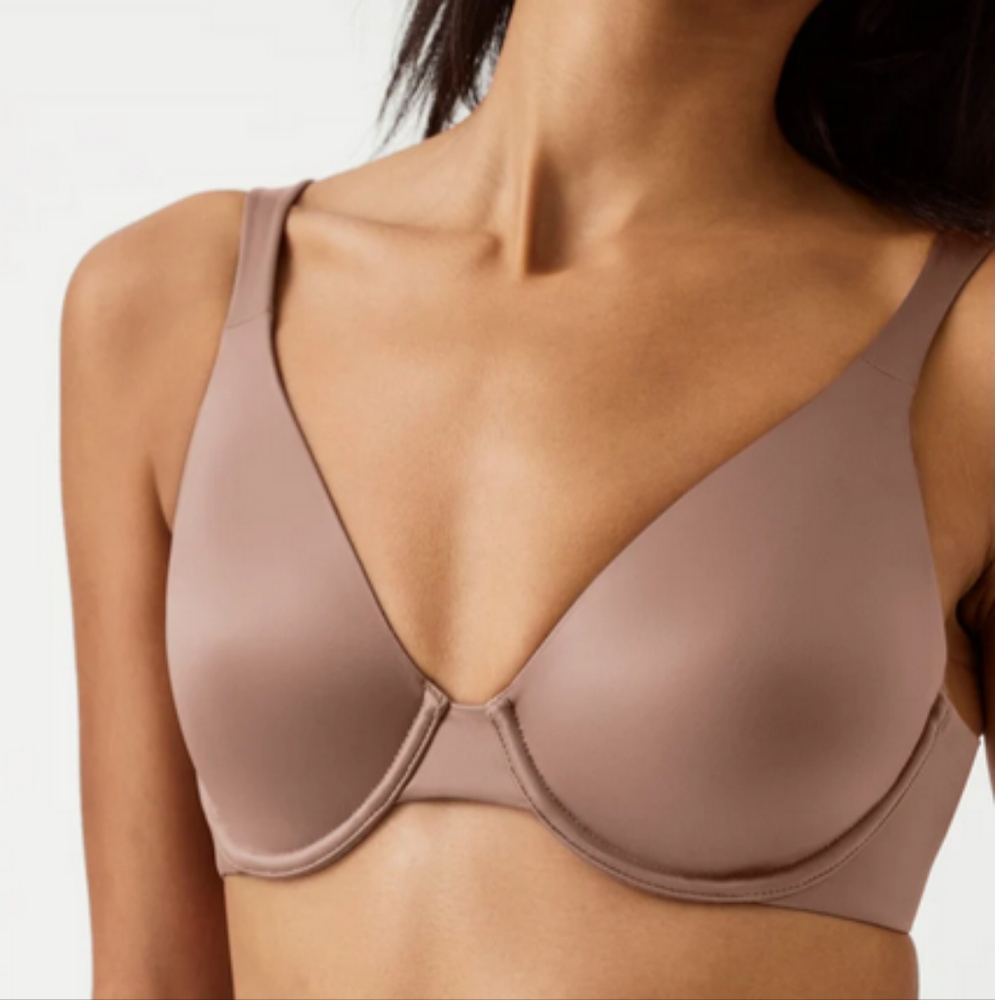 SPANX SATIN UNLINED FULL COVERAGE BRA SIZE 32C